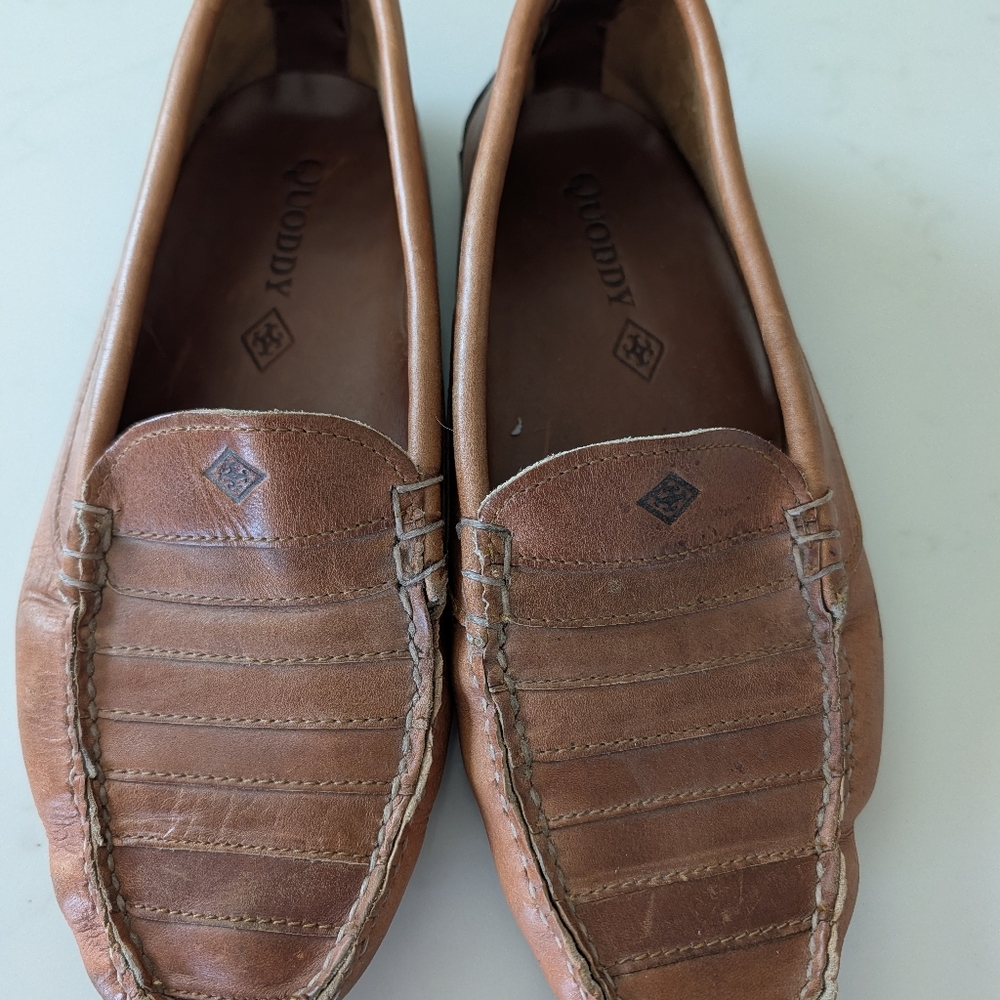 Quoddy Men's Brown Leather Slip-Ons